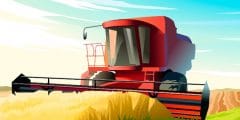 لعبة سيارة حصاد المزرعة